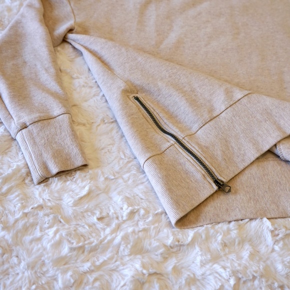 Te Verde - lightweight side zipper sweatshirt XS - cream - Picture 3 of 11